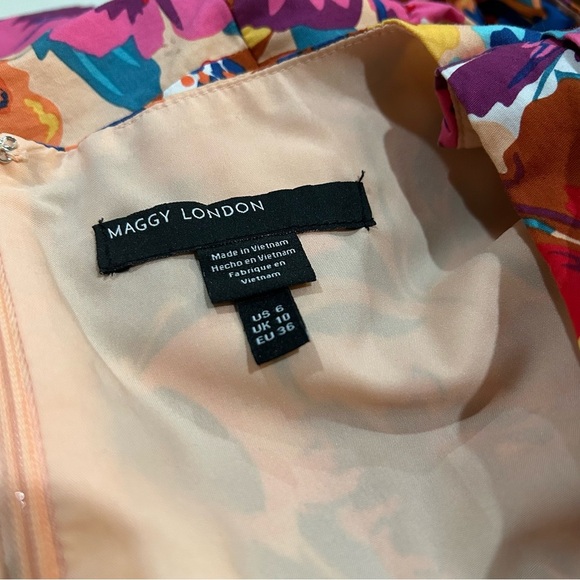 Maggy London | Floral Tiered Maxi Dress with Flatter Sleeves - Picture 7 of 7